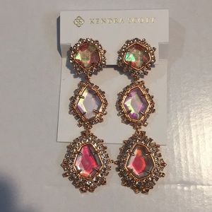 Kendra Scott aria earrings rose gold